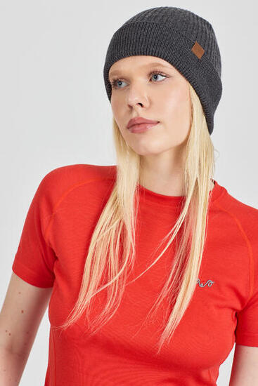 Czapka zimowa 100% wełna merino - Icewall (250 g/m²) Brązowy