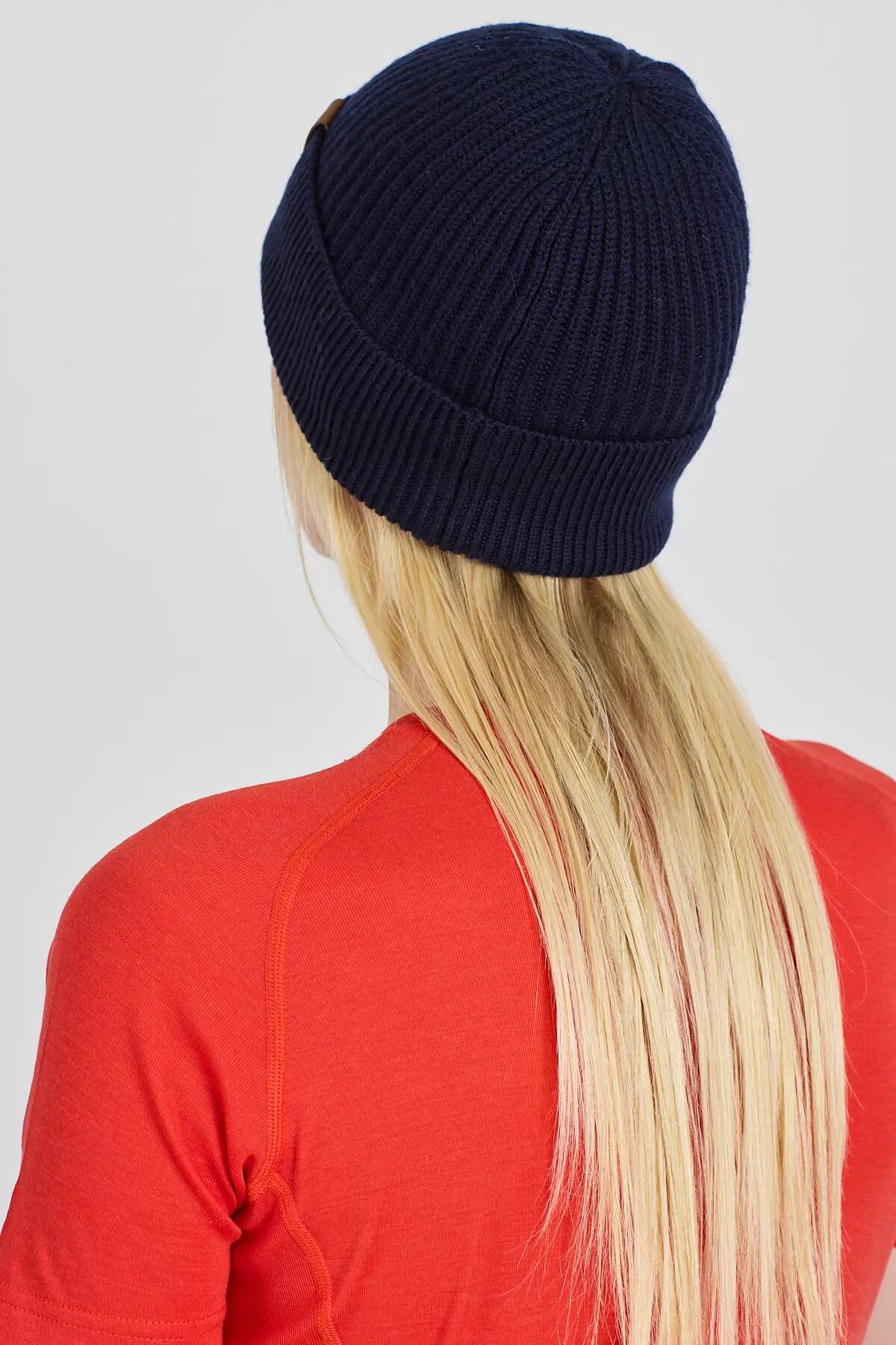 Czapka zimowa 100% wełna merino - Icewall (250 g/m²) Granatowy 3/3