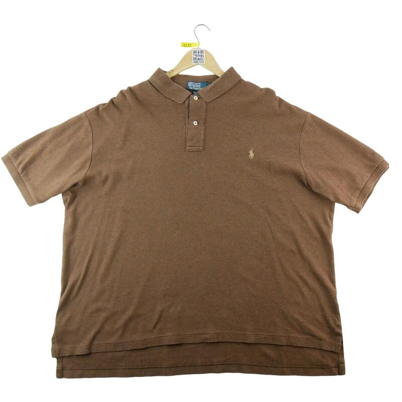 Second life - Polo bărbați cu mânecă scurtă Polo Ralph Lauren maro - Bun