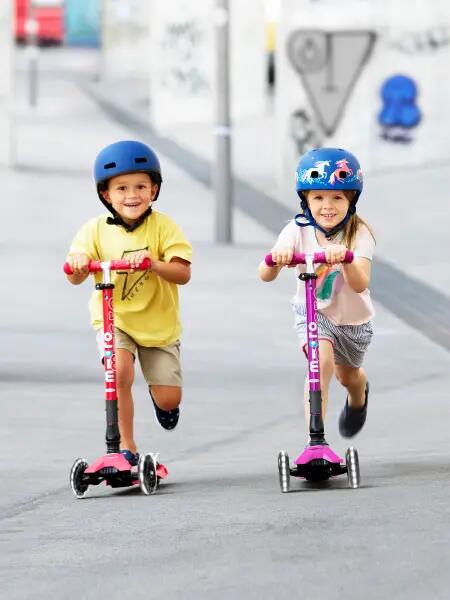 Patinete Infantil  Micro Maxi Deluxe Plegable LED Rojo 2/7