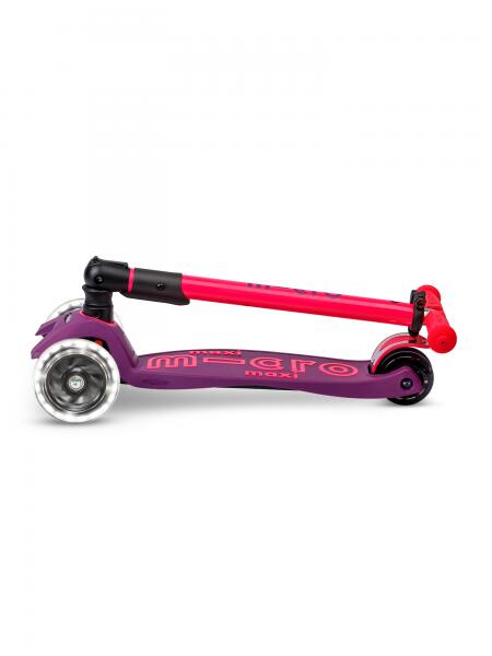 Trotinete Infantil Micro Maxi Deluxe NEON Dobrável LED Lilás/Rosa 6/7