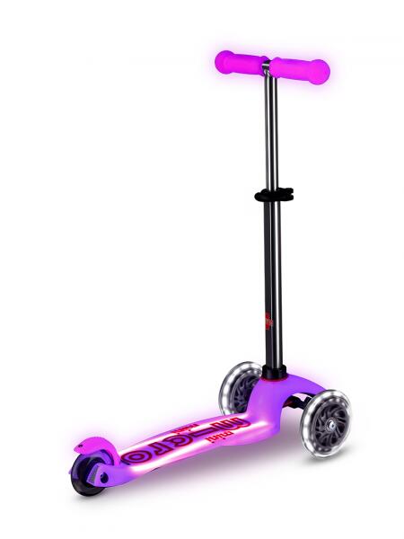 MICRO Trottinette Enfant MINI Deluxe Glow LED Rose 6/7