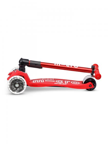 Patinete Infantil  Micro Maxi Deluxe Plegable LED Rojo 6/7