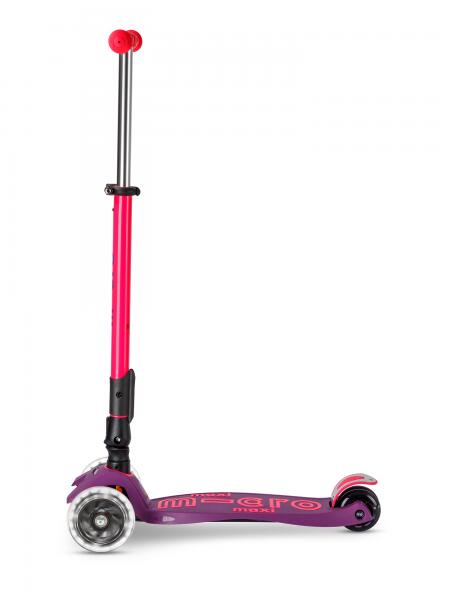 Trotinete Infantil Micro Maxi Deluxe NEON Dobrável LED Lilás/Rosa 5/7