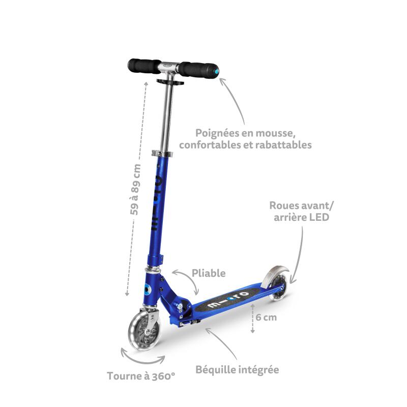 MICRO Trottinette SPRITE LED Bleu Saphir 4/6