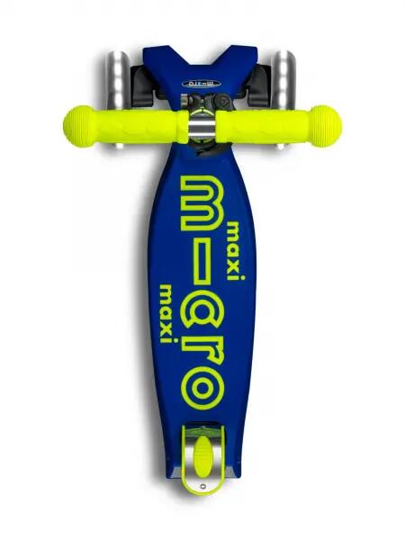 Trotinete Infantil Micro Maxi Deluxe NEON Dobrável LED Azul/Amarelo 3/6