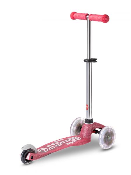 Trottinette Micro Mobility à trois roues Rose Glitter LED MMD208 3/7