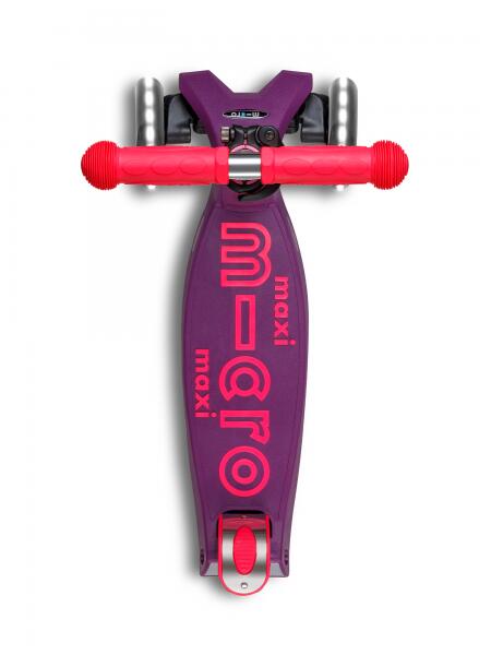 Trotinete Infantil Micro Maxi Deluxe NEON Dobrável LED Lilás/Rosa 3/7