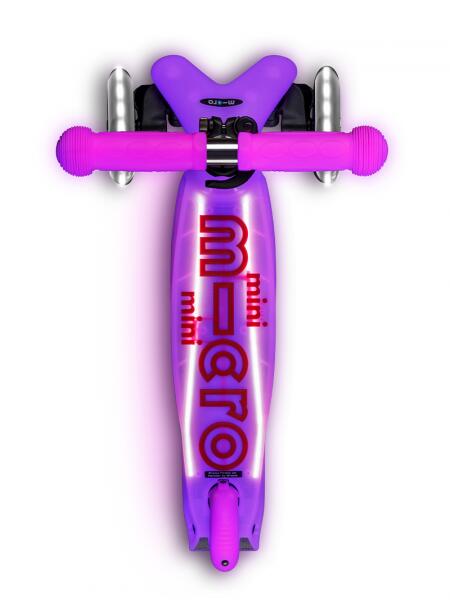 MICRO Trottinette Enfant MINI Deluxe Glow LED Rose 3/7