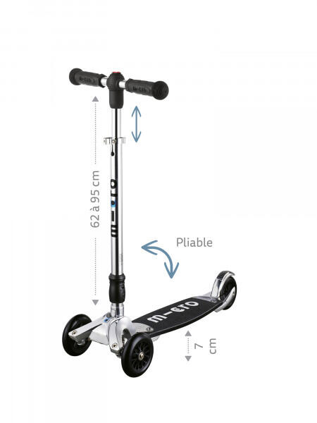 Micro Kickboard Originele Zilveren T-Bar en Verwisselbare Joystick Scooter 7/7