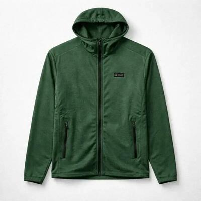 +8000 tiros 253 herenhoodie met rits - groen