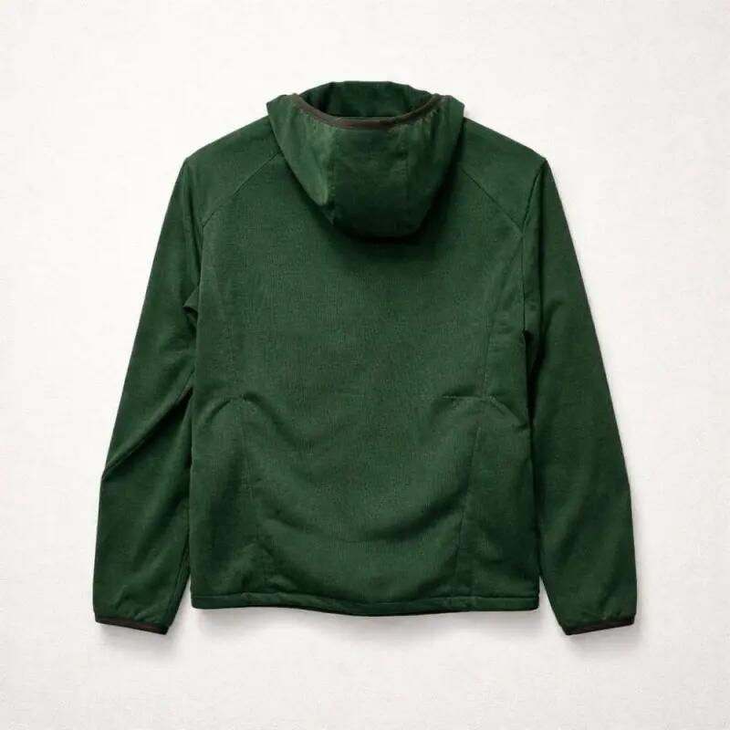 Sweat vert +8000 TIROS 253 homme à capuche et zip 3/4