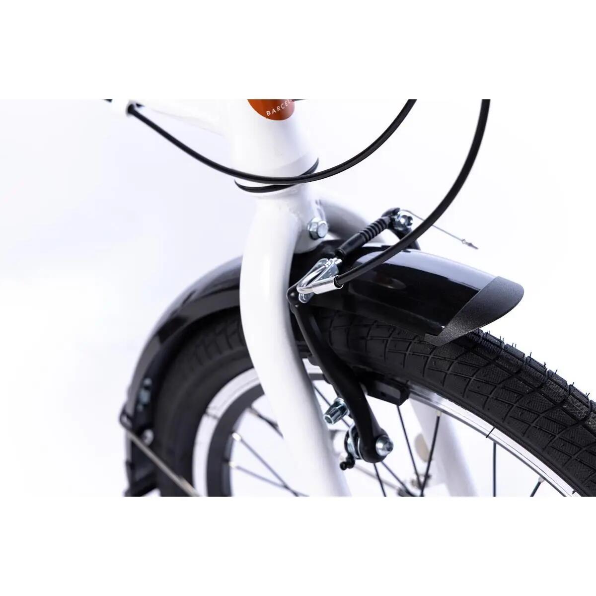 Bicicleta Plegable Urbana LIGHT 20" Blanca , aluminio, SHIMANO 7v. 9/15