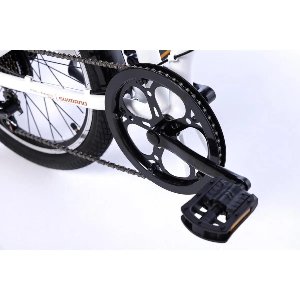 Bicicleta Plegable Urbana LIGHT 20" Blanca , aluminio, SHIMANO 7v. 8/15