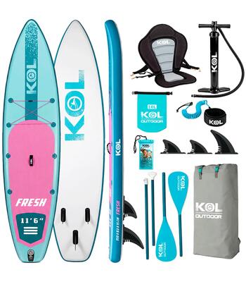 Opblaasbaar sup board 11'6" kol fresh - compleet sup & kajak pakket 350l