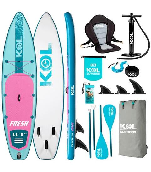 Tavola SUP & Kayak Gonfiabile Kol Outdoor Fresh 11'6" - Con Seggiolino