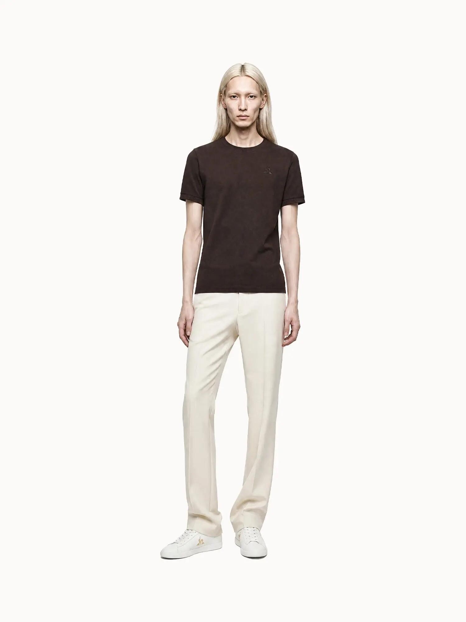 T-shirt Essentiel en jersey de coton Essentiels ton/ton 5/5
