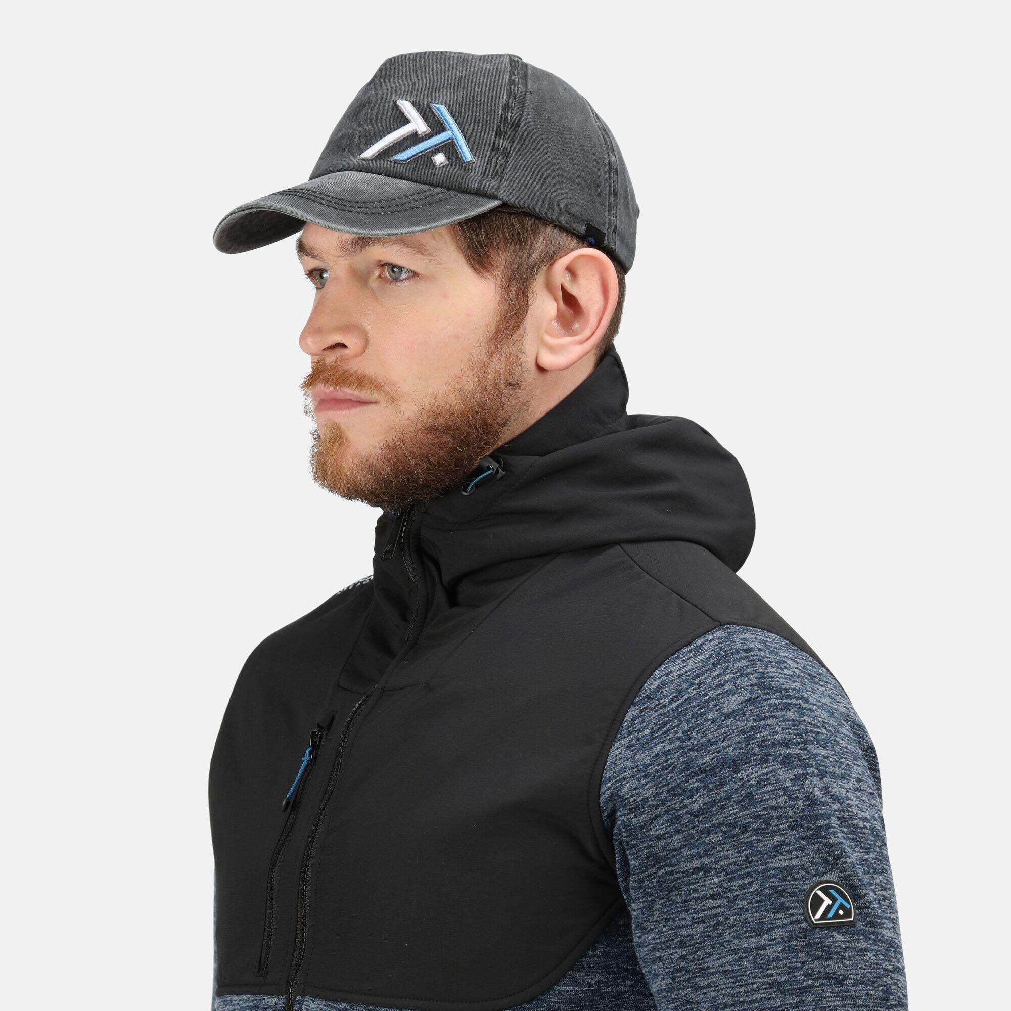Gorra para Hombre Negro, Azul Petróleo 3/4