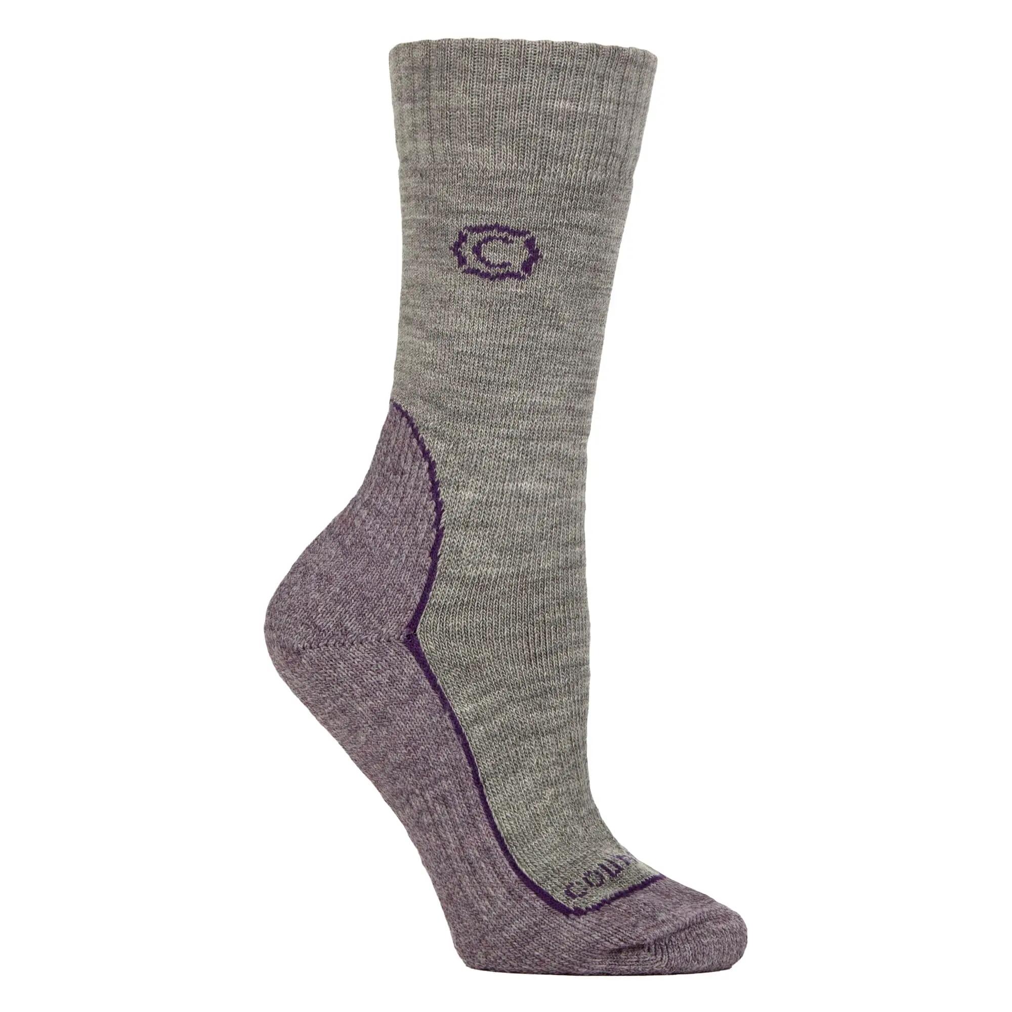 Ladies Wool Blend Cushioned Walker Socks for Hiking & Outdoor Comfort