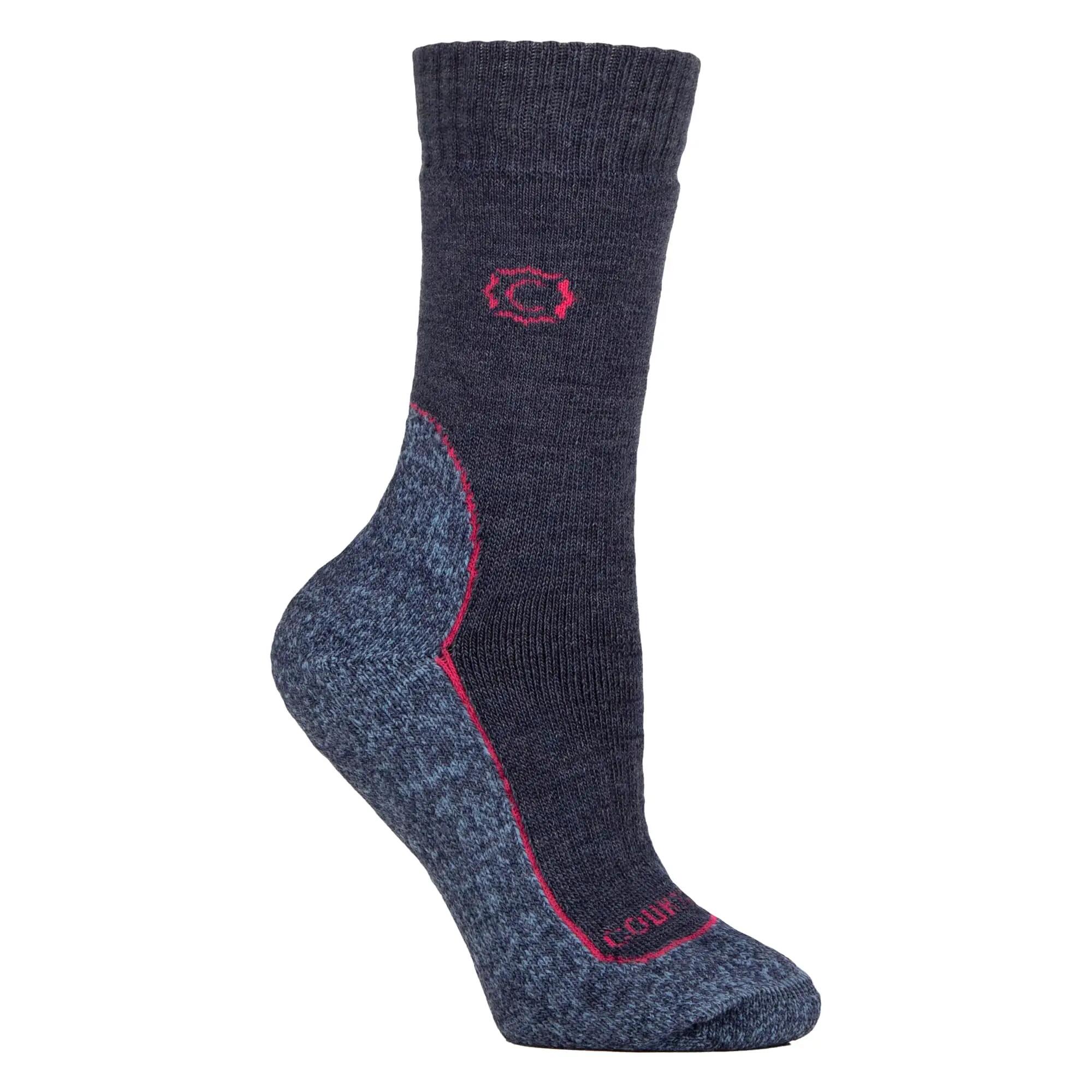 Ladies Wool Blend Cushioned Walker Socks for Hiking & Outdoor Comfort