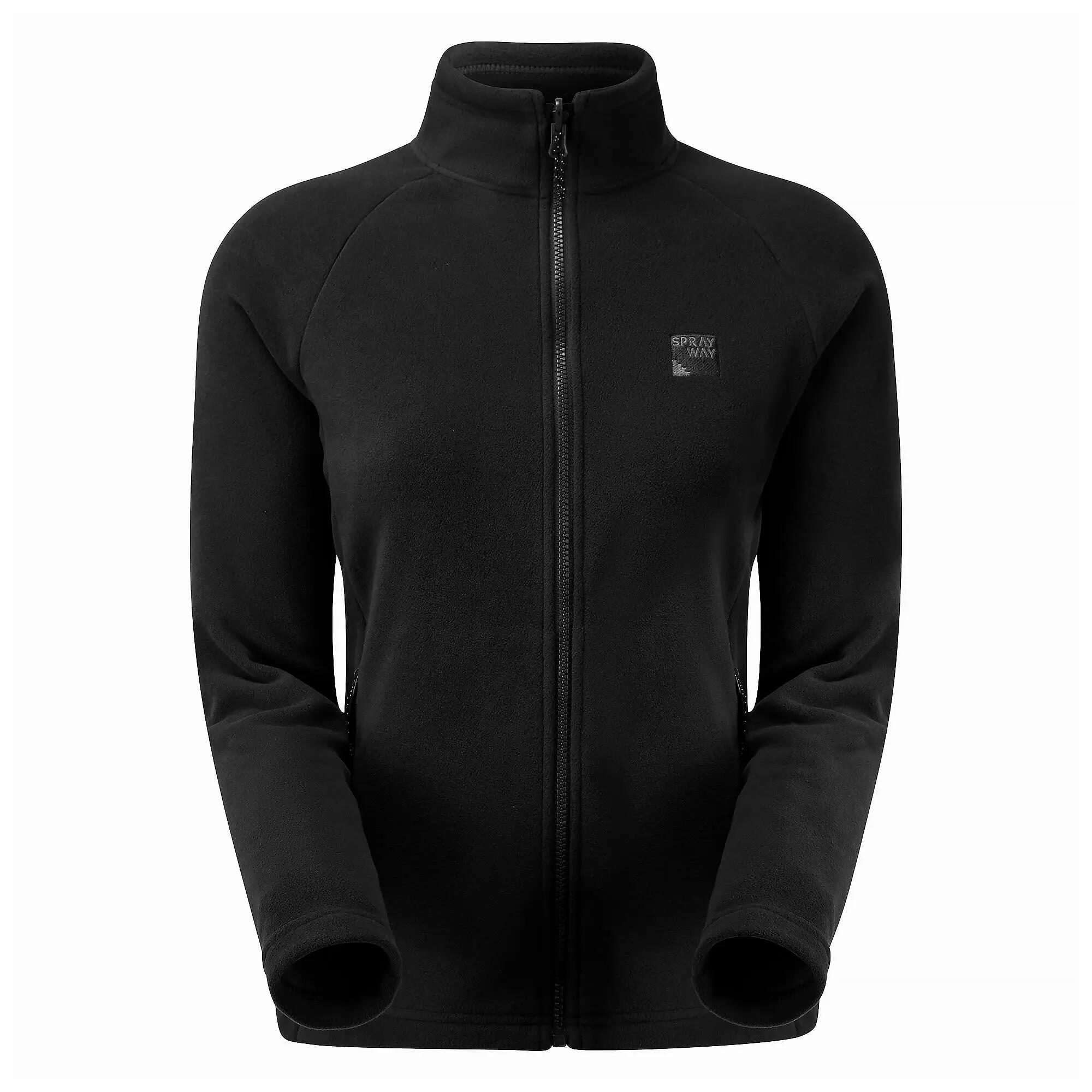 Womens Lightweight Fleece Jacket with Zipped Pockets and Fitted Warm Collar