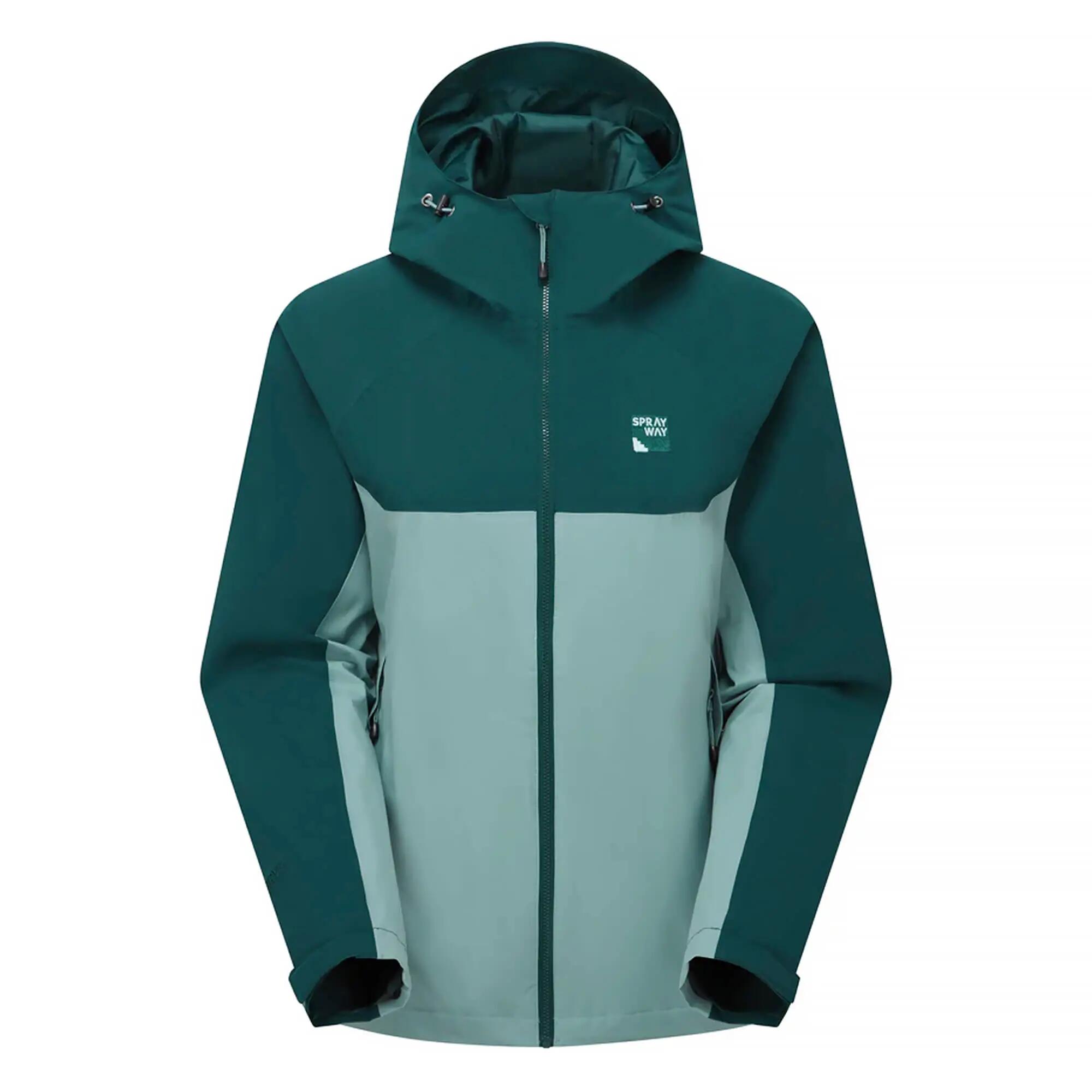 Ladies Lightweight Waterproof Hooded Hiking Rain with Zip Shell Jacket Coat