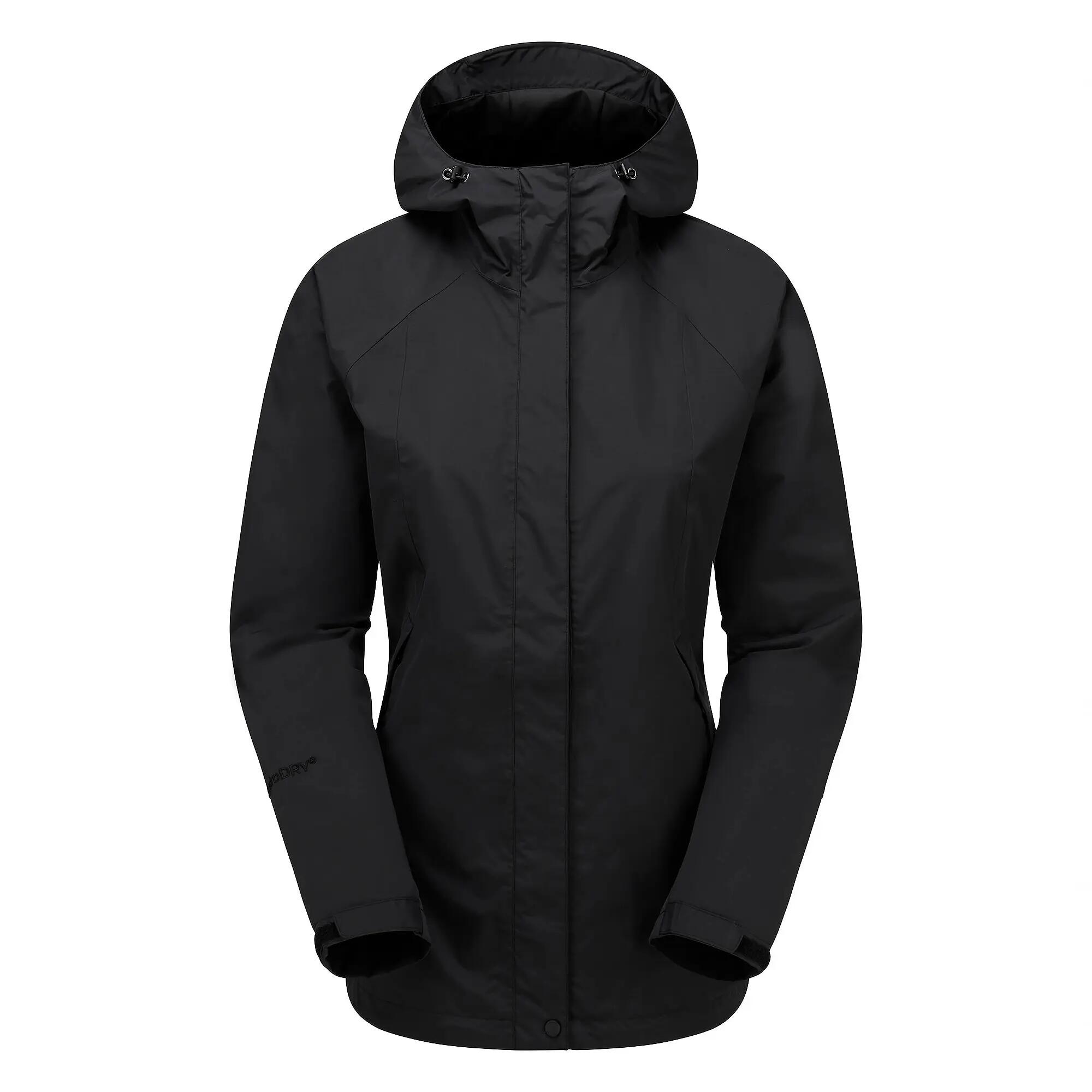 Ladies Waterproof Hiking Jacket with Hood with Windproof Rain Shell Coat