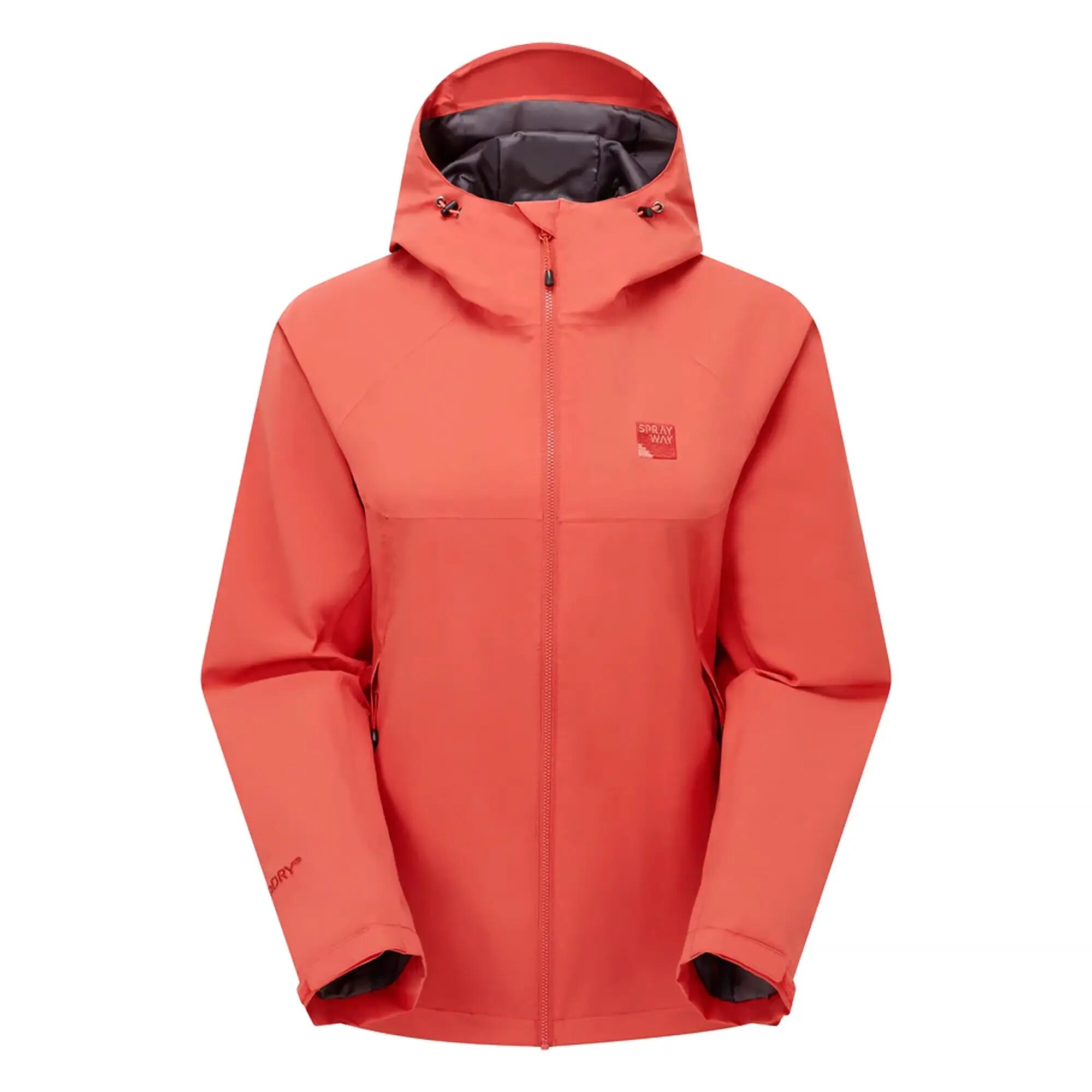 Ladies Lightweight Waterproof Hooded Hiking Rain with Zip Shell Jacket Coat