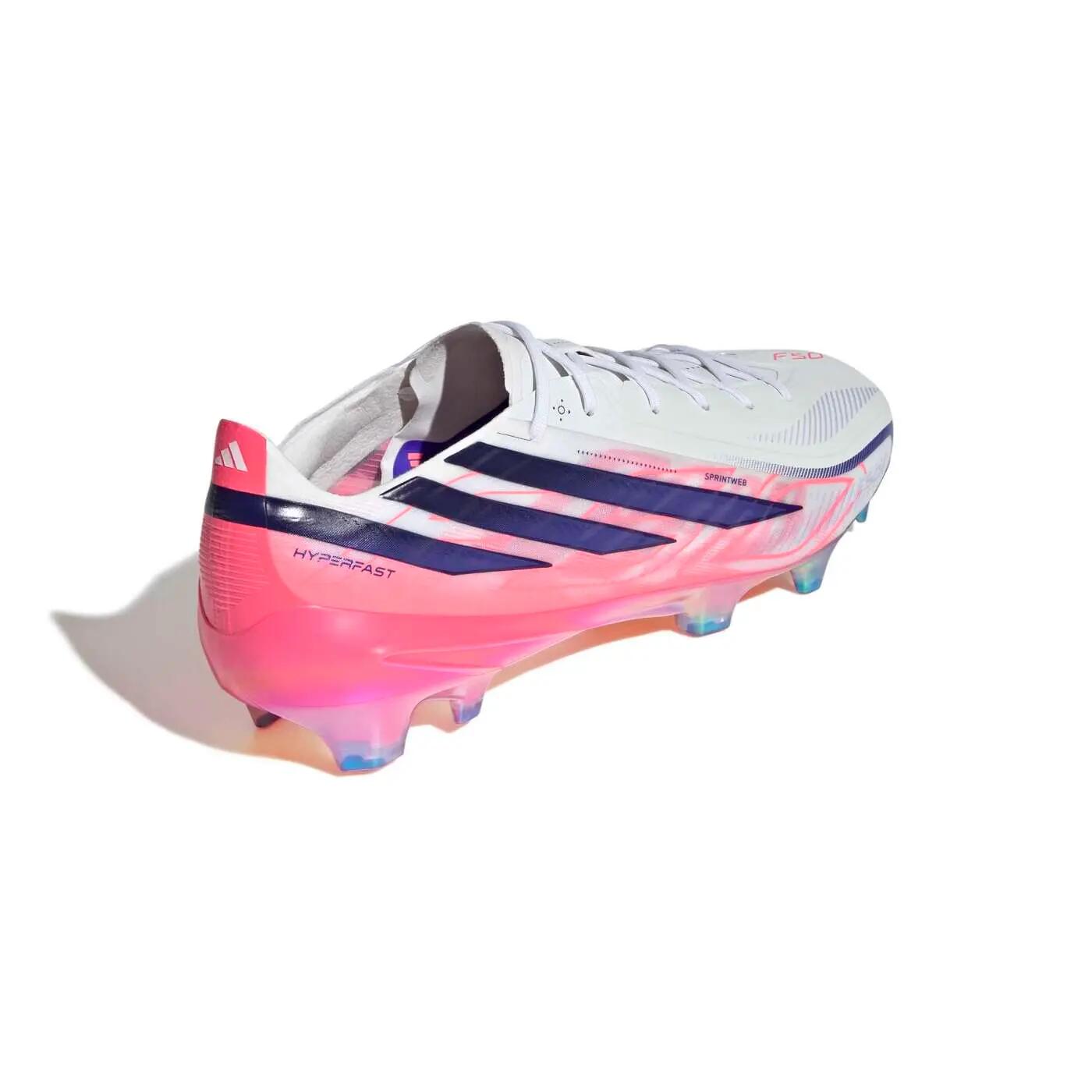 Adidas F50 Hyperfast Elite FG blanco y rosa 6/14