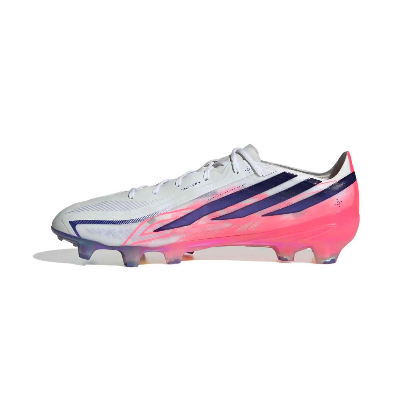 Adidas F50 Hyperfast Elite FG blanco y rosa 3/14