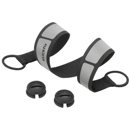 Klickfix Reflektorband SeeMe 51x4x1,5cm, schwarz/silber, für Körbe