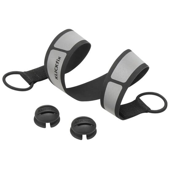 Klickfix Reflektorband SeeMe 51x4x1,5cm, schwarz/silber, für Körbe