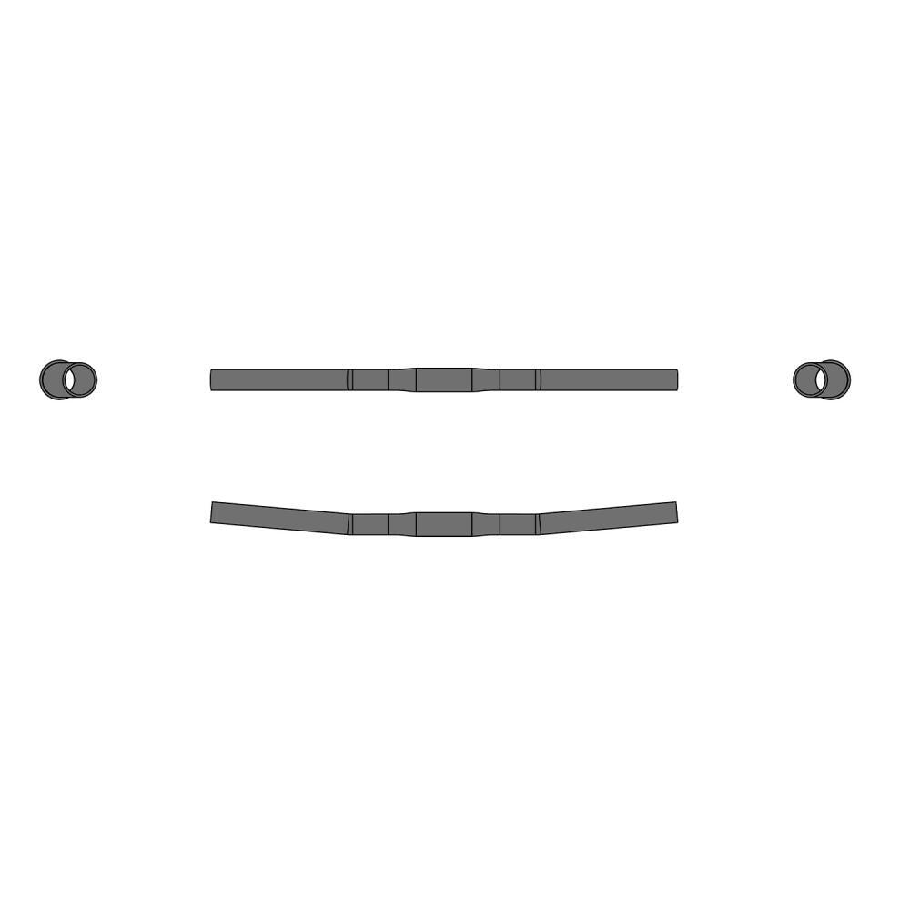 Ergotec Fixie Flat Bar Stuur 480 mm, Ø 25,4 mm, 5° Backsweep, Aluminium 6061... 2/3