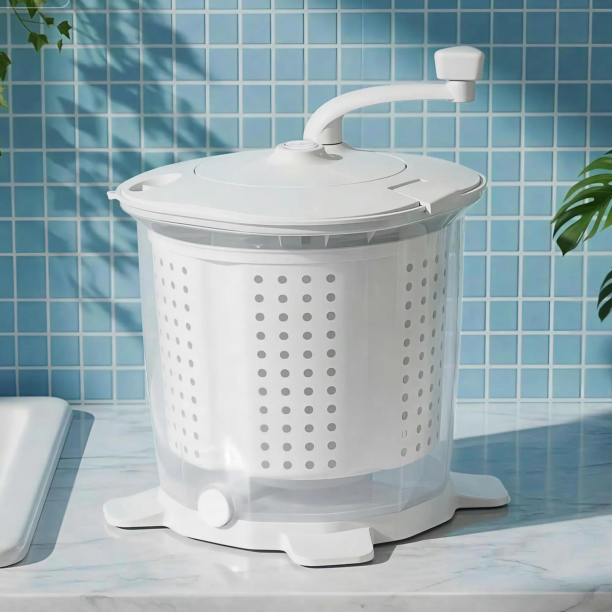 Devanti Portable Washing Machine Manual Spin Dryer Compact for Camping Caravan A