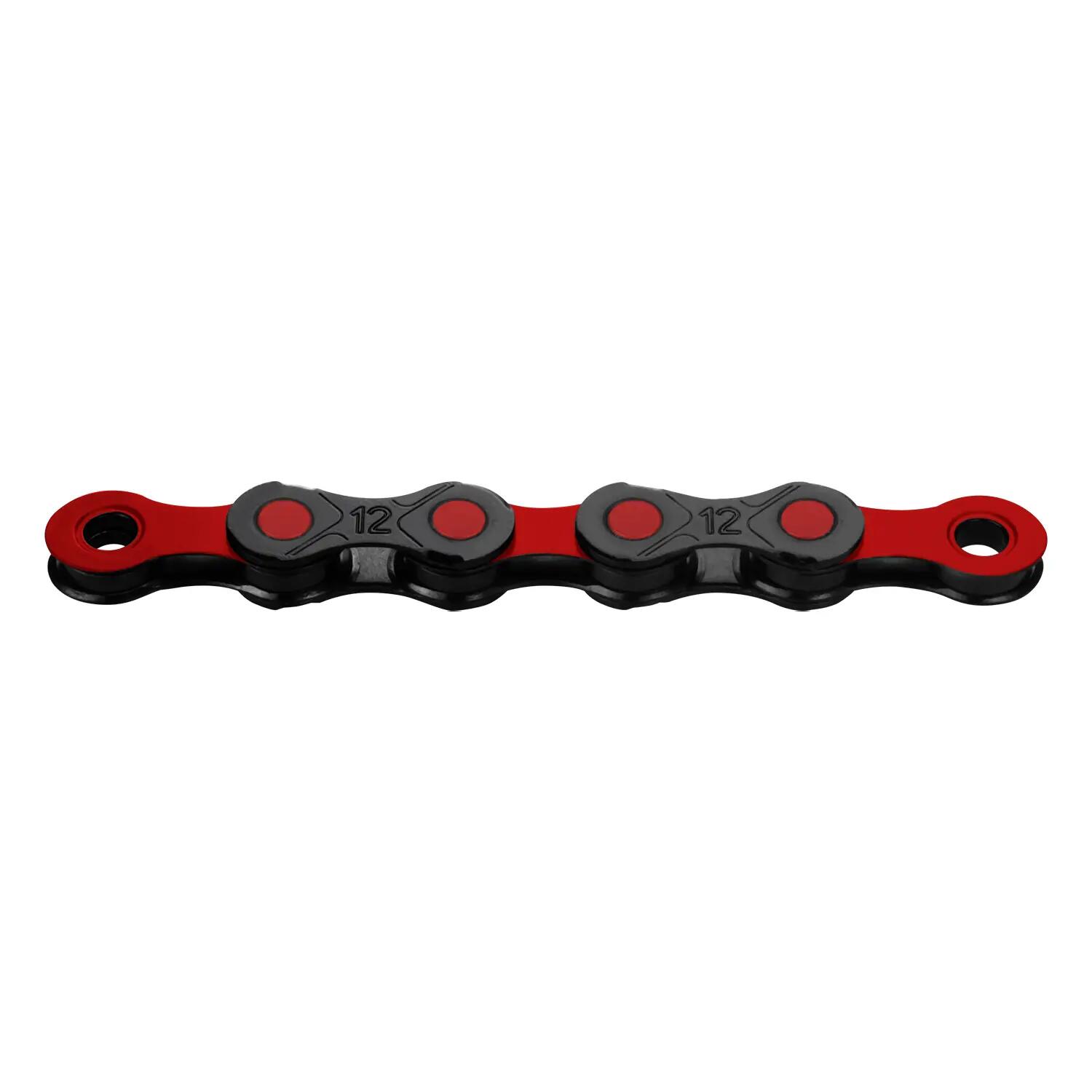 KMC DLC12 Wachskette 12S Schwarz Rot 5/7