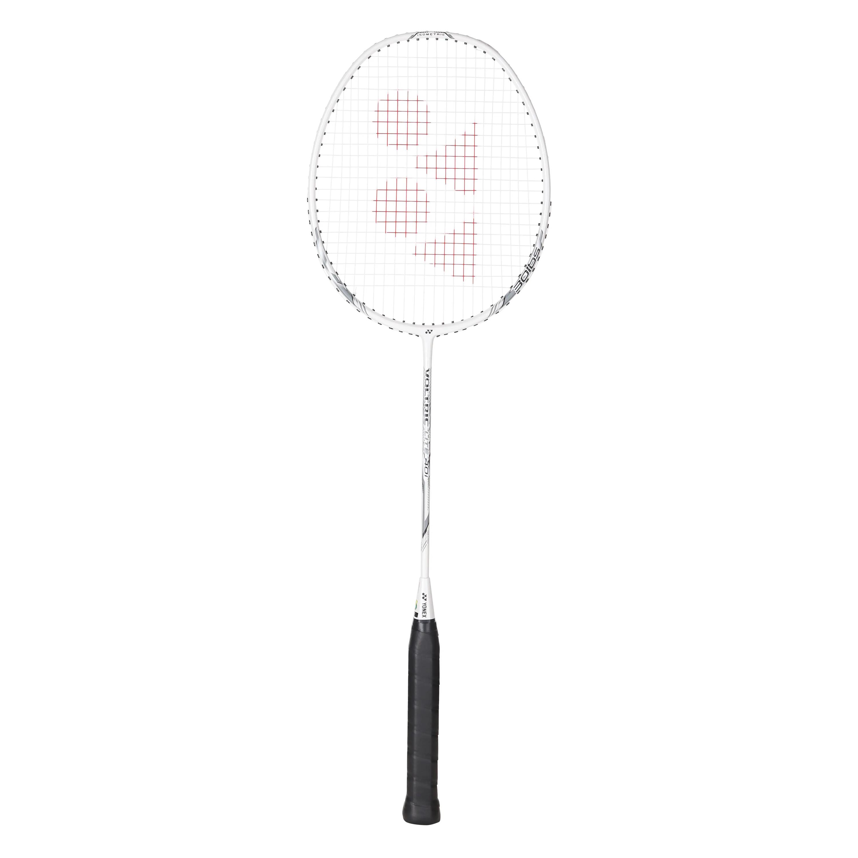 VOLTRIC LITE 40i WHITE SILVER | Graphite Badminton Racquet with full cover  |77 grams | 30 LBS -  1