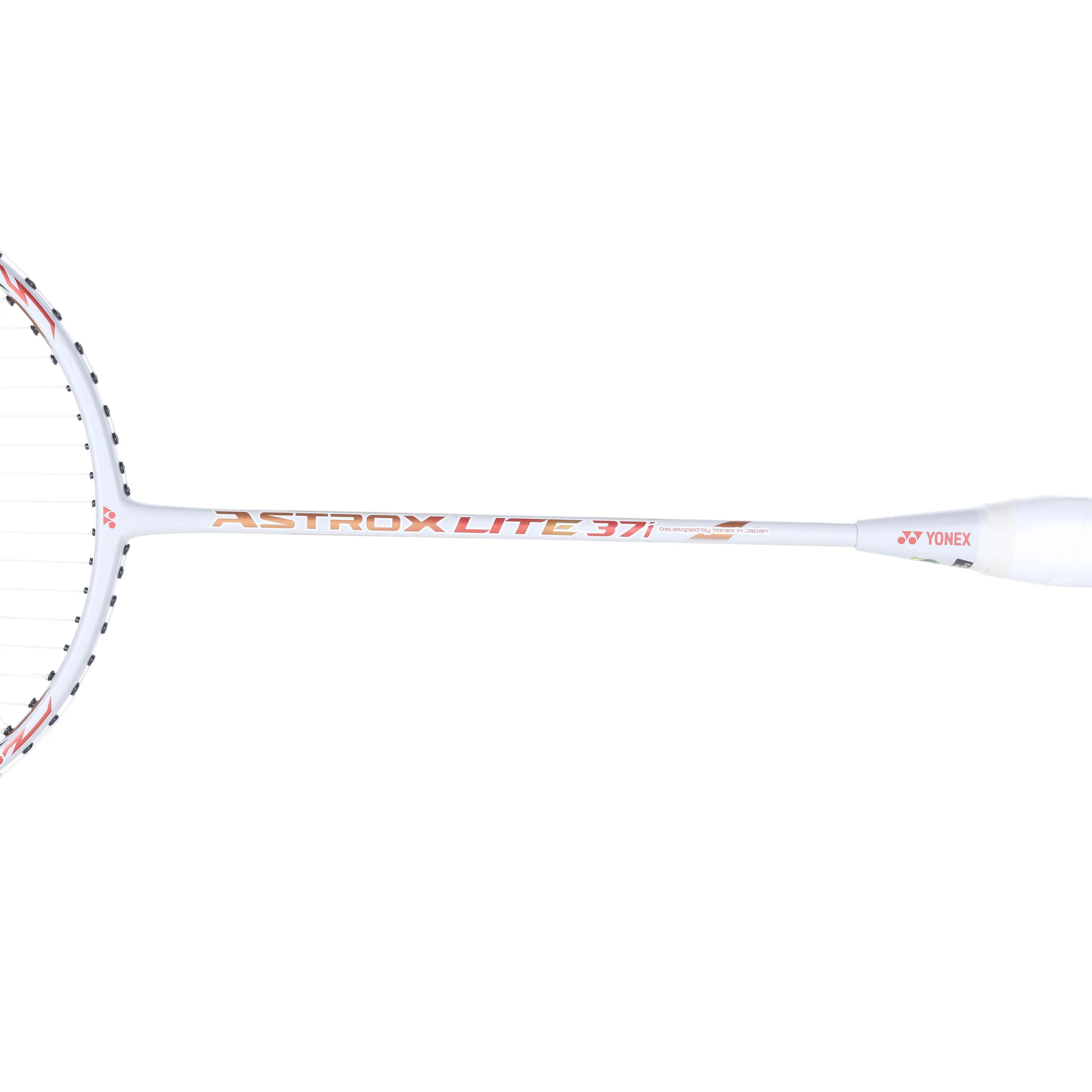 ASTROX LITE 37i OFF WHITE | Graphite Badminton Racquet with full cover  |77 grams | 30 LBS -  5