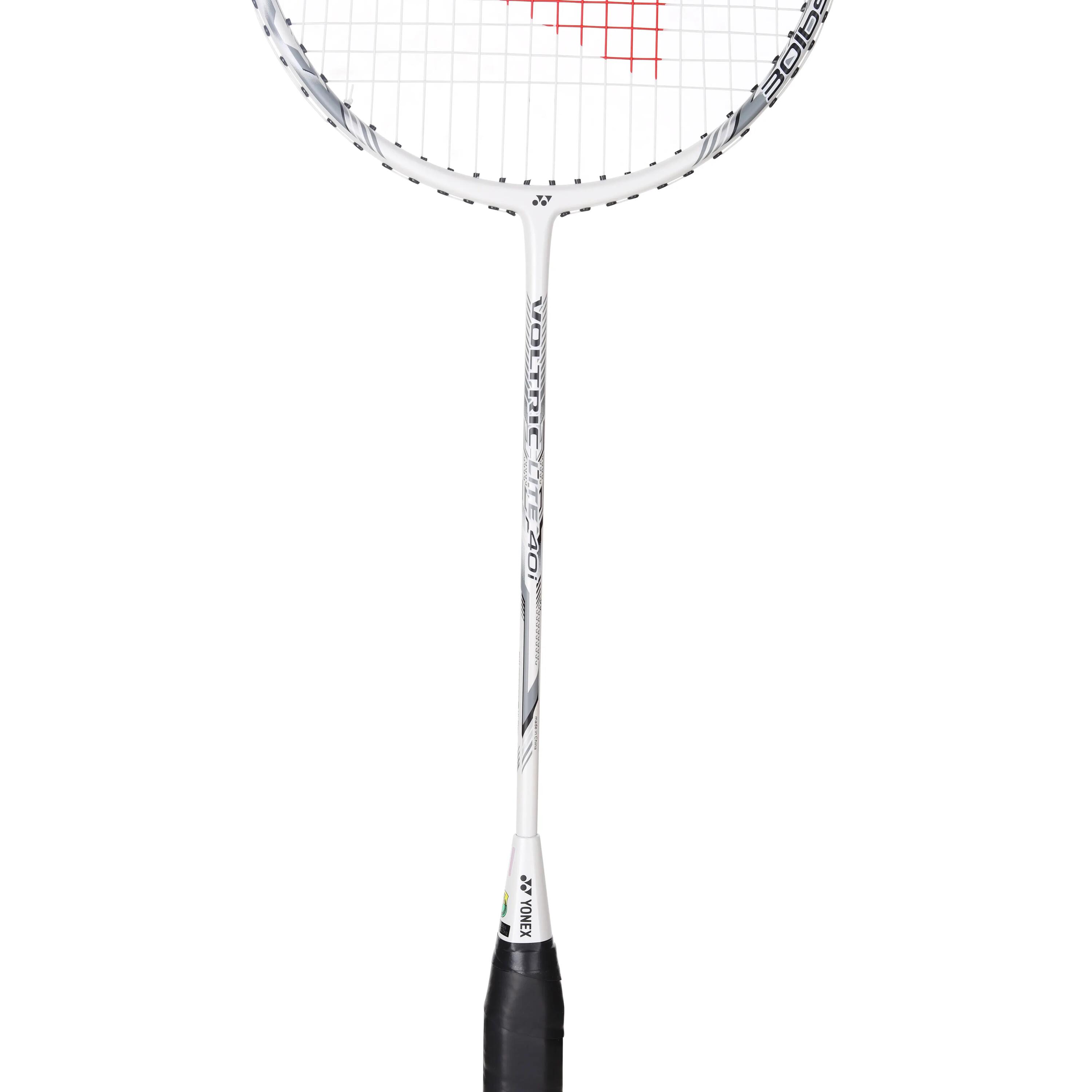 VOLTRIC LITE 40i WHITE SILVER | Graphite Badminton Racquet with full cover  |77 grams | 30 LBS -  3