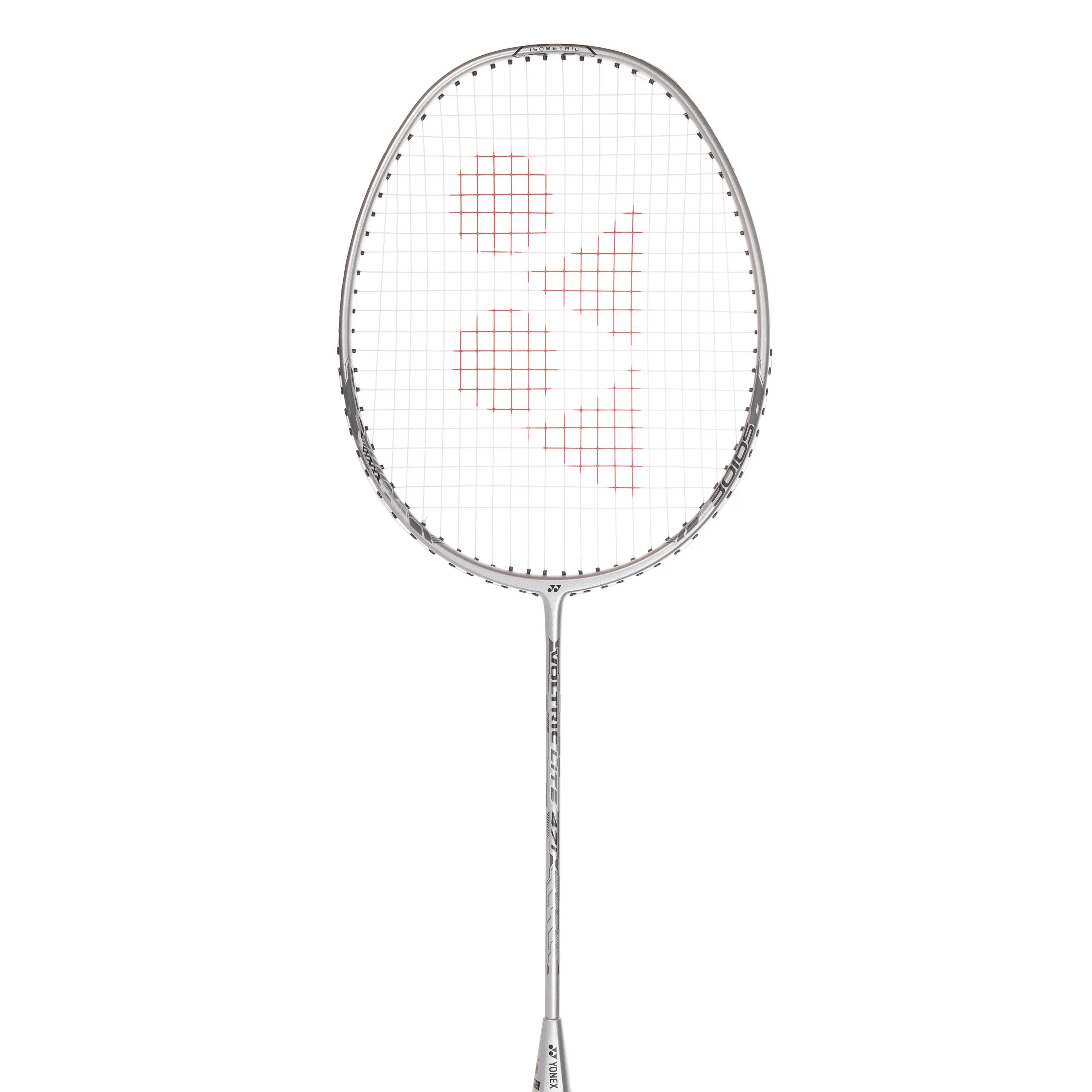 VOLTRIC LITE 47i SILVER GRAY | Graphite Badminton Racquet with full cover |77 grams | 30 LBS -  2