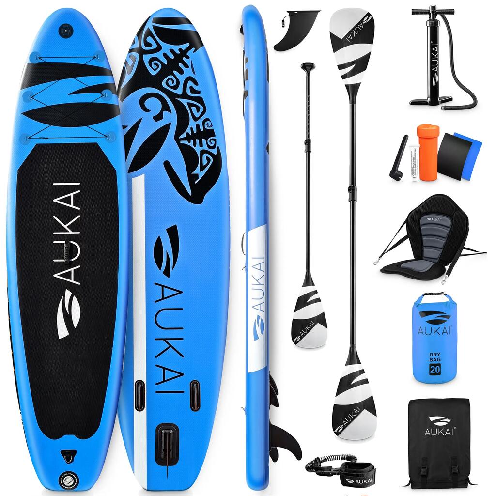 Pro Ocean Надуваем комплект Stand Up Paddle 2 в 1 със седалка за каяк - Син