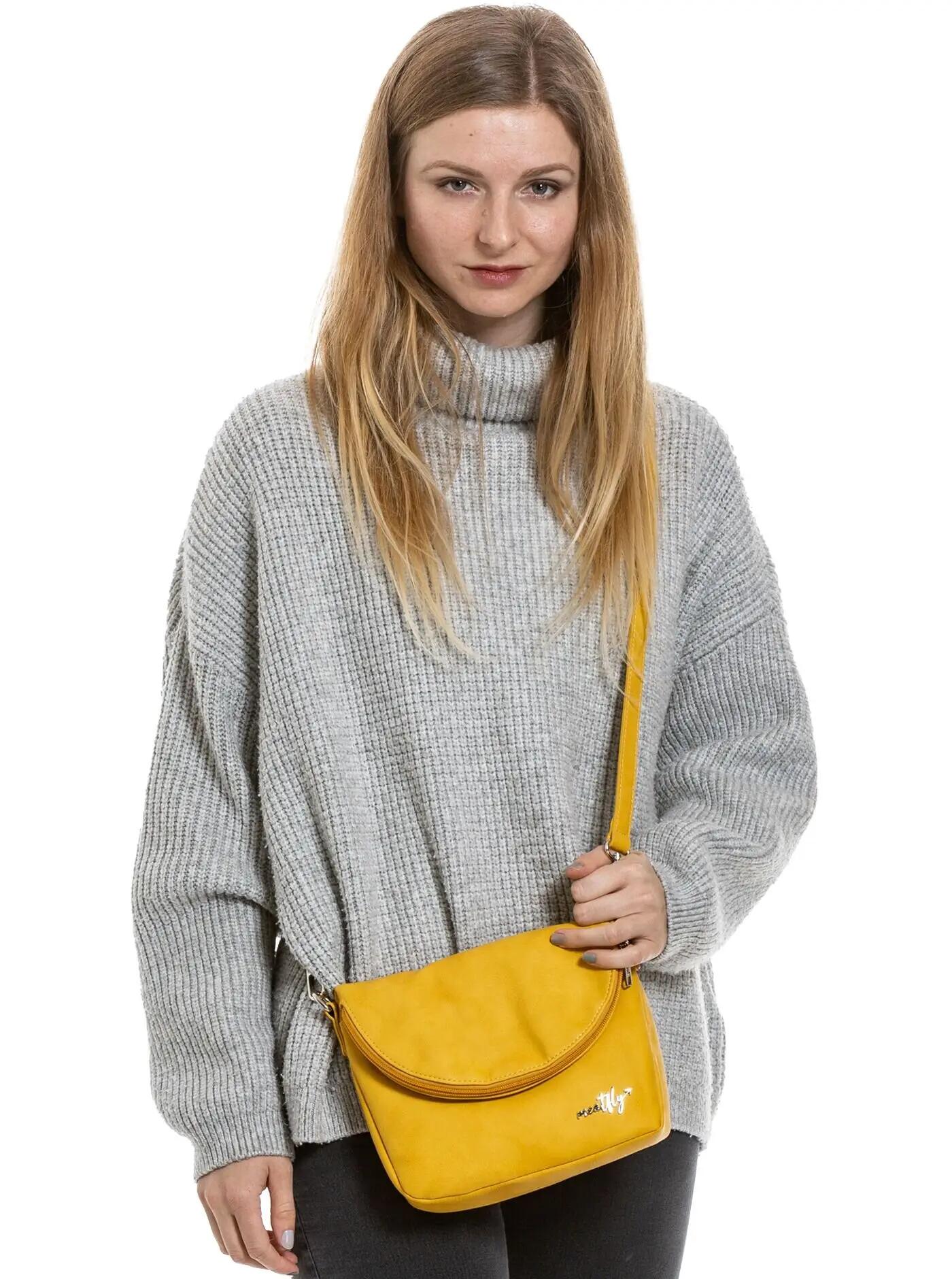 Damska torebka crossbody z rozszerzalną klapą – żółta 1,5L Meatfly 7/7