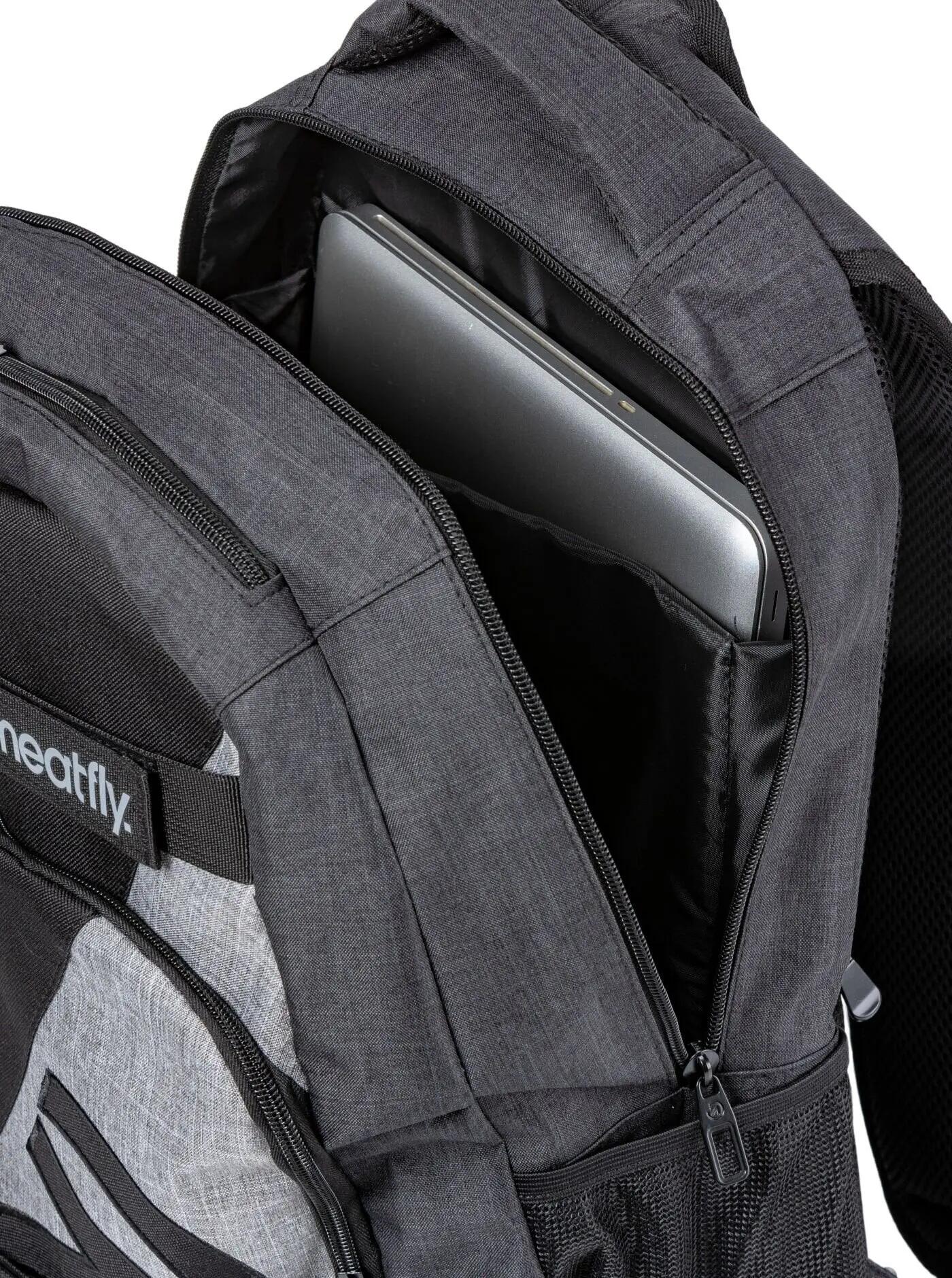 Plecak z paskami na deskorolkę 24L – szary Meatfly + piórnik 4/5