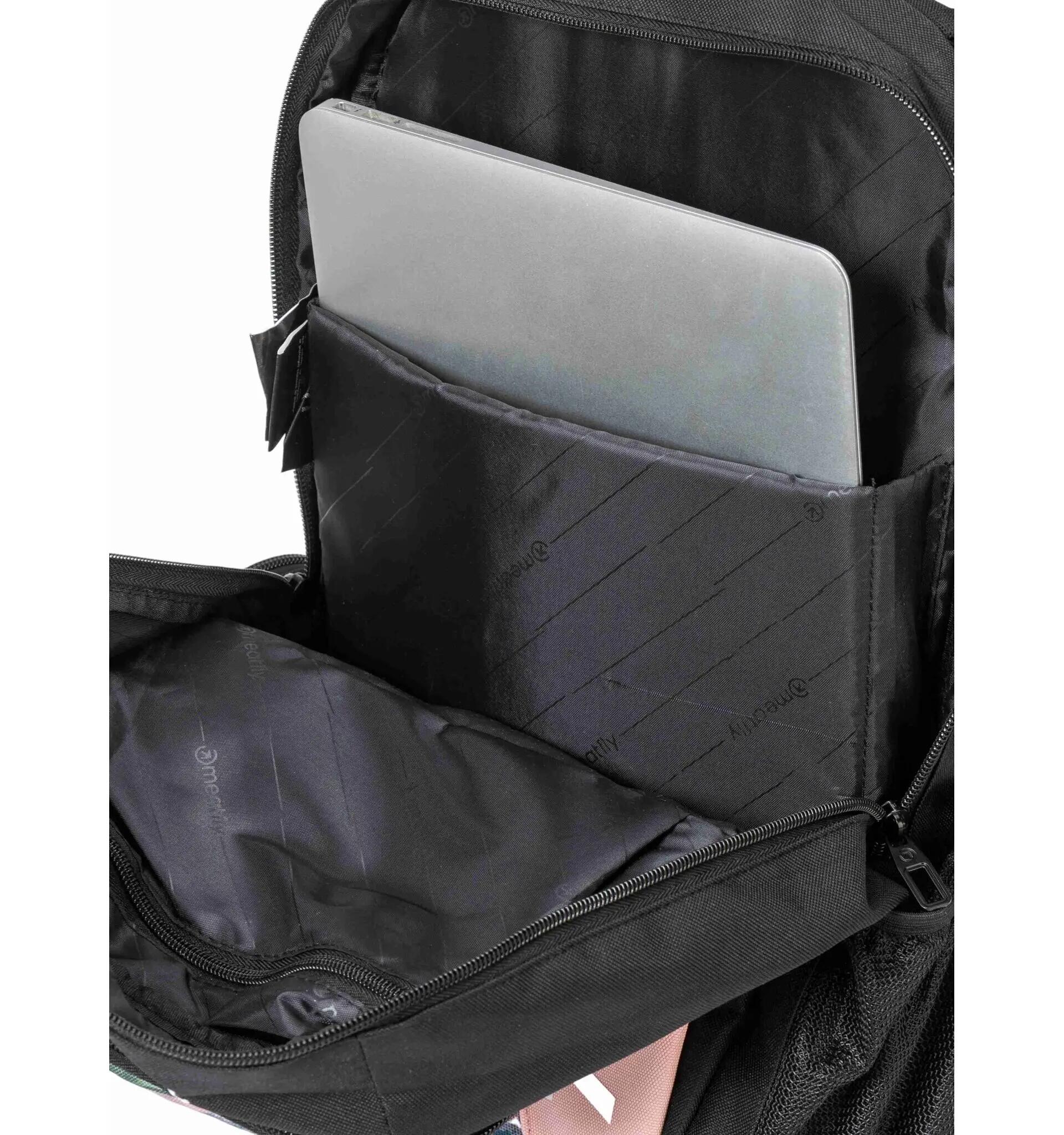 Plecak miejski z przegrodą na laptopa 22L - Pink Flowers Meatfly + piórnik 5/6