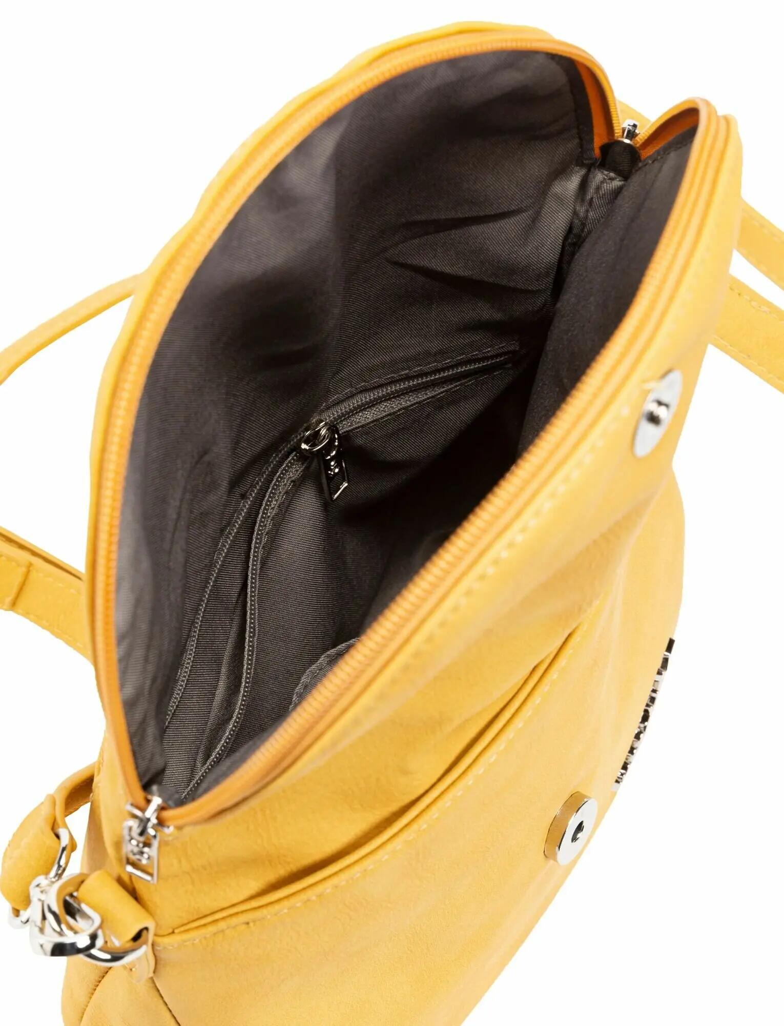 Damska torebka crossbody z rozszerzalną klapą – żółta 1,5L Meatfly 5/7