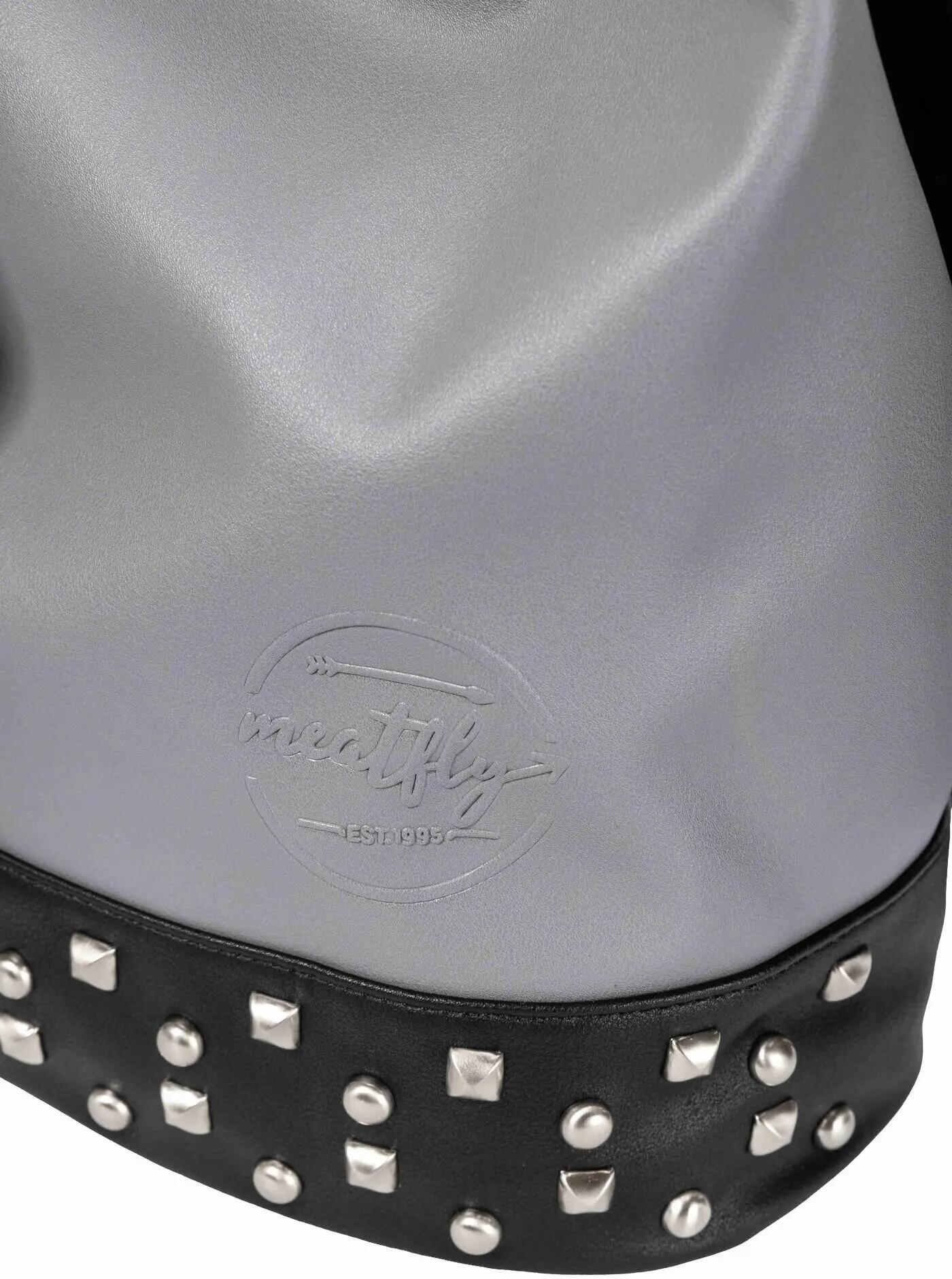 Torebka Orphan ze skóry syntetycznej – jasnoszara 25L Meatfly 4/6