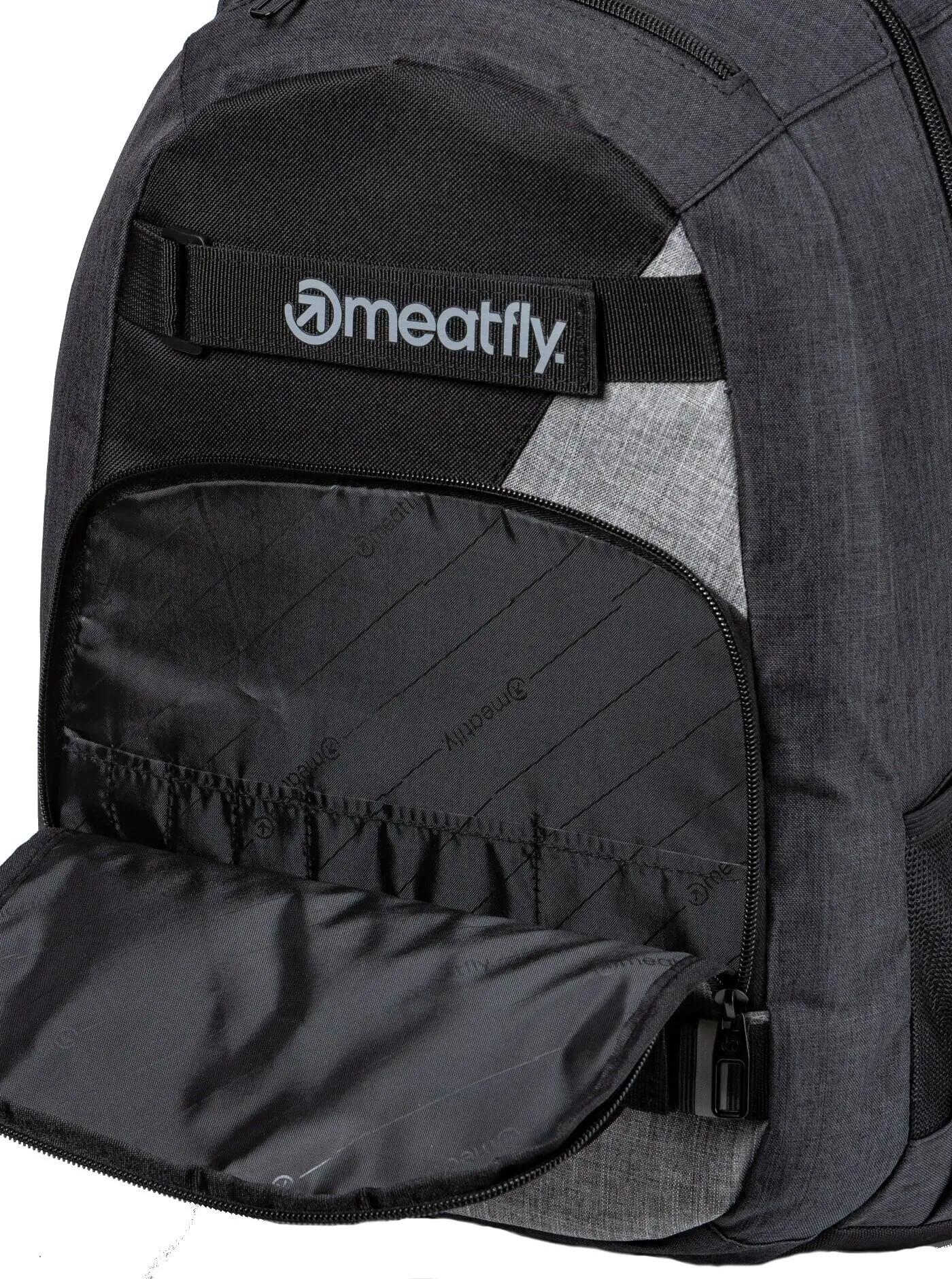 Plecak z paskami na deskorolkę 24L – szary Meatfly + piórnik 3/5