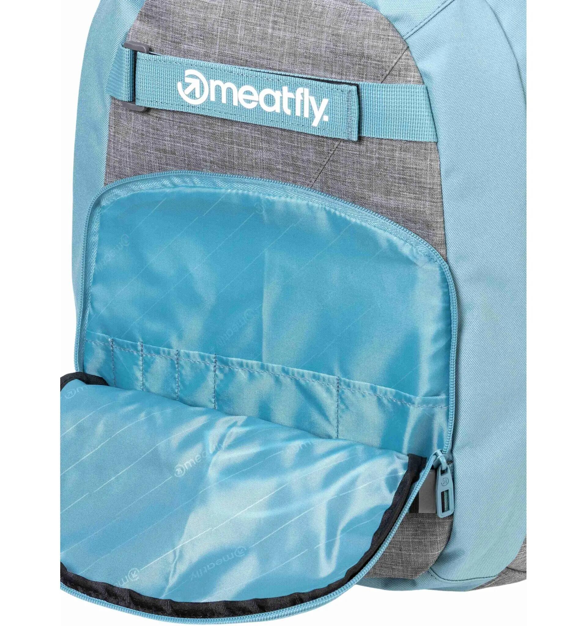 Batoh Exile Grey Heather / Aqua Meatfly + penál 3/5
