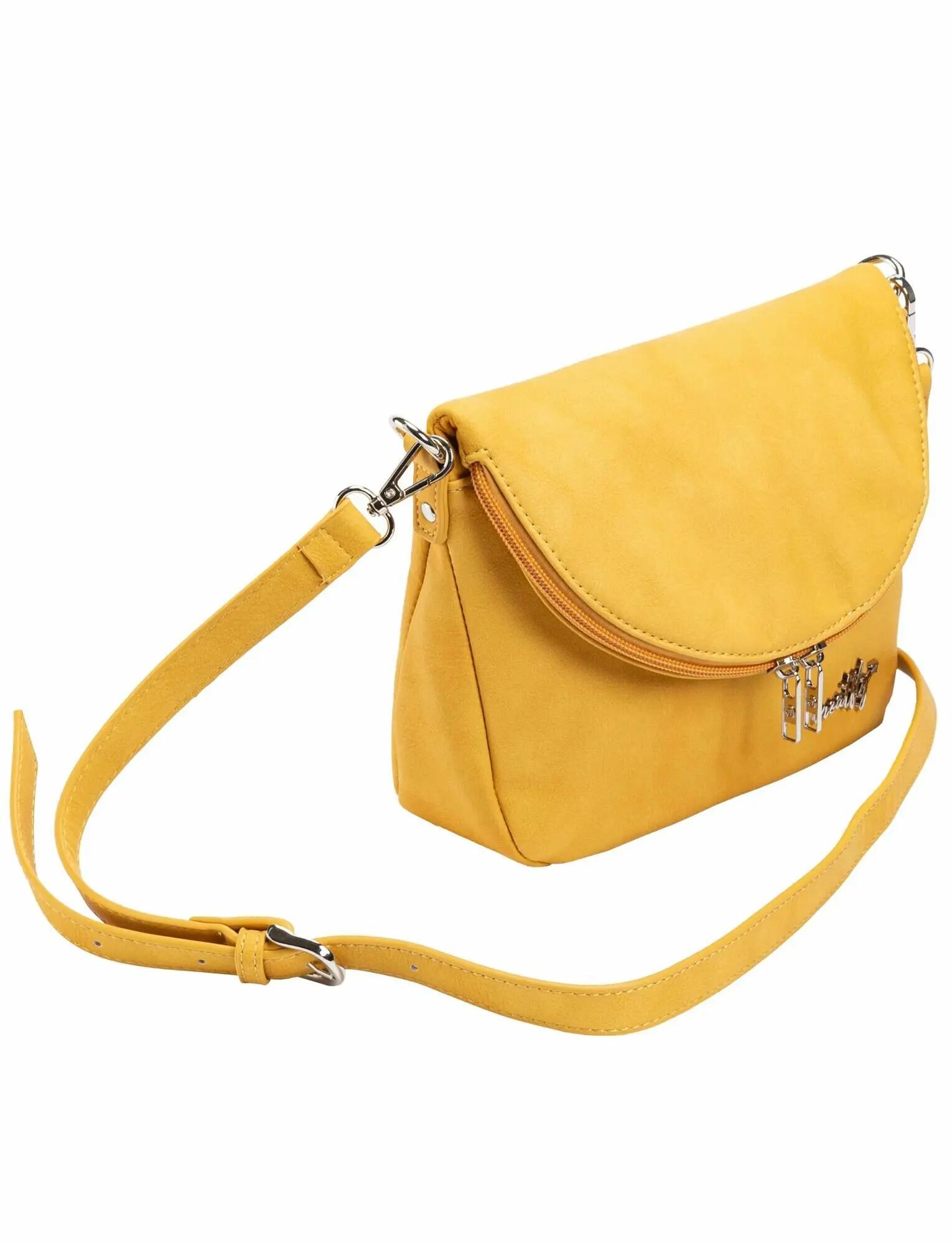 Damska torebka crossbody z rozszerzalną klapą – żółta 1,5L Meatfly 2/7