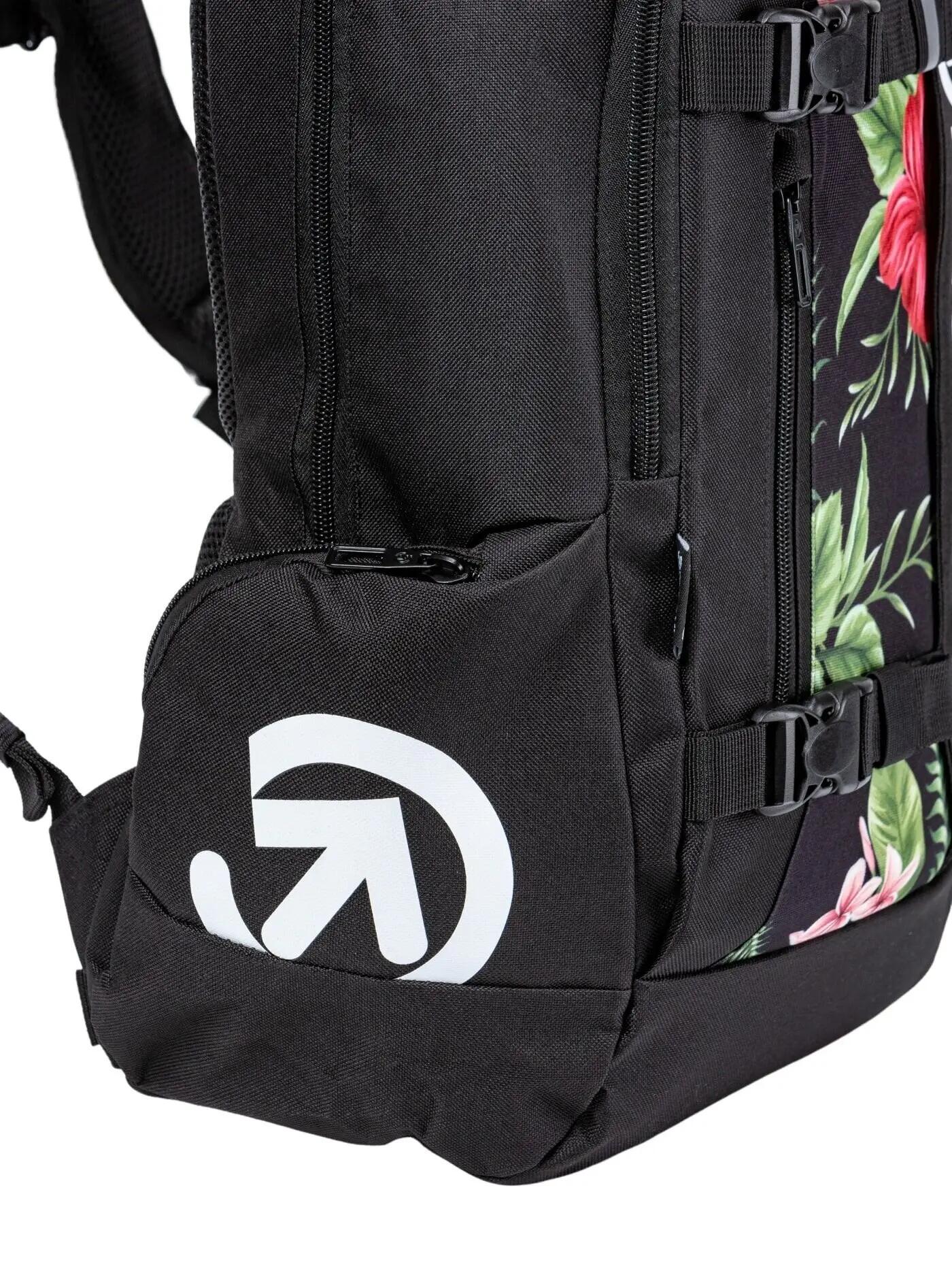 Plecak Basejumper na laptopa i deskorolkę – Tropical Black Meatfly + piórnik 5/6