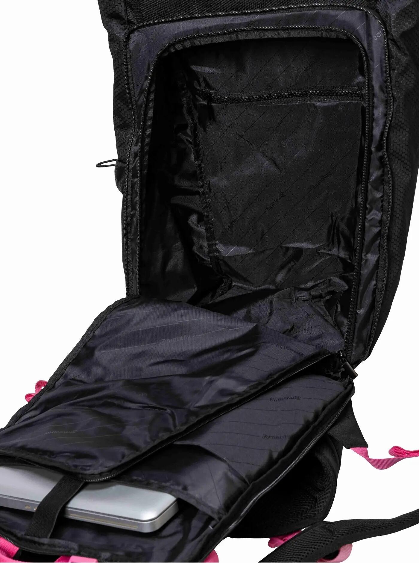 Plecak rolowany 28L z wodoodpornymi zamkami – czarno-różowy Meatfly 6/6